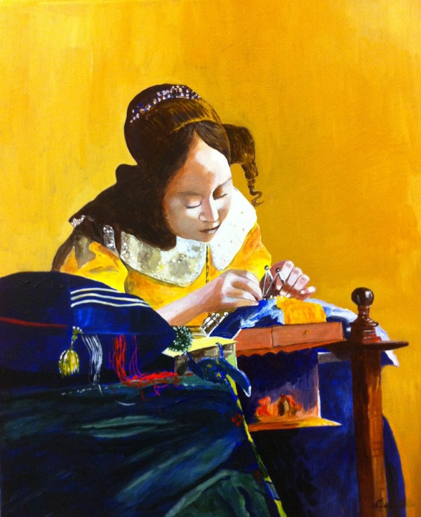 La dentellière. D'après Vermeer.